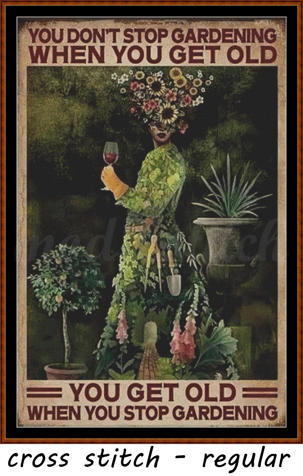 Old Gardener cross stitch pattern A unique design to modXstitch, expertly created by Sam.