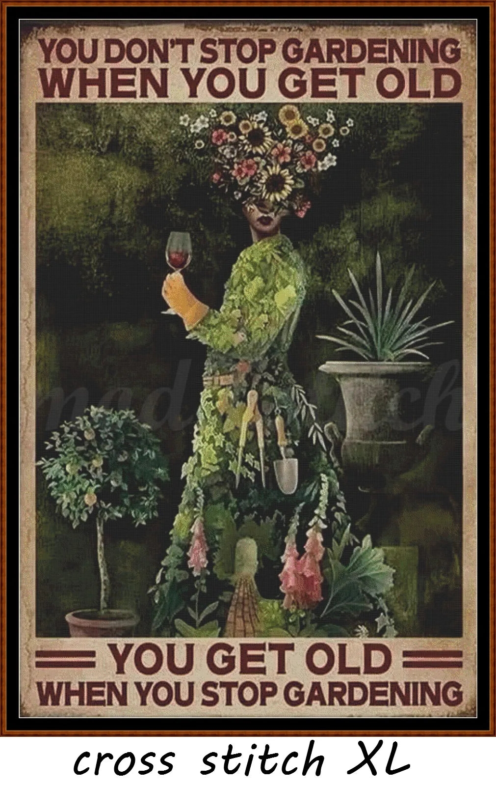 Old Gardener cross stitch pattern A unique design to modXstitch, expertly created by Sam.