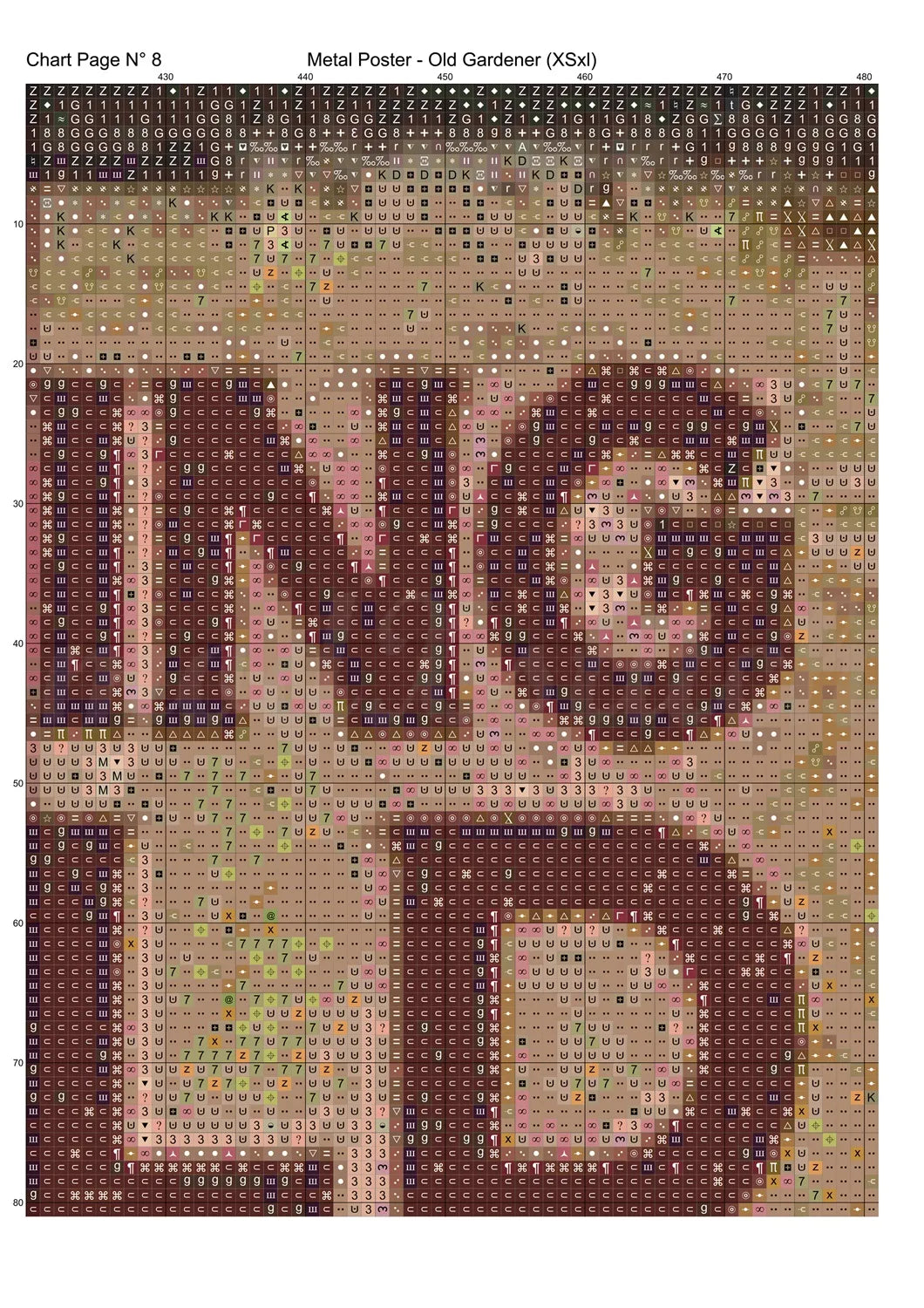 Old Gardener cross stitch pattern A unique design to modXstitch, expertly created by Sam.