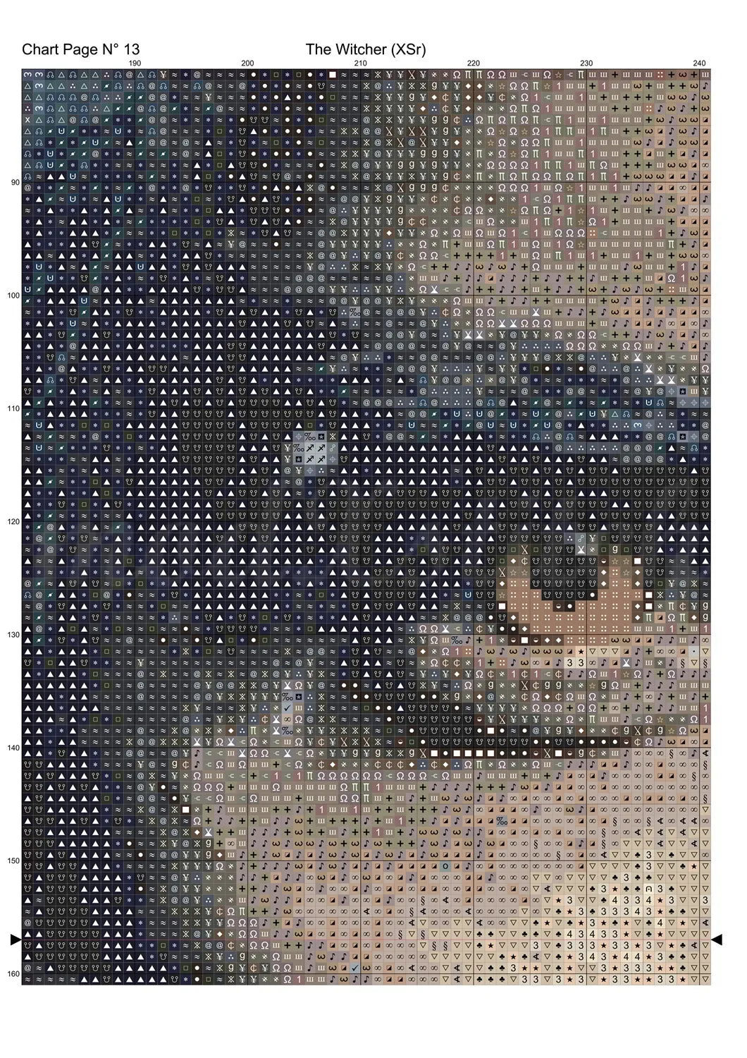 The Witcher cross stitch pattern A unique design to modXstitch, expertly created by Sam.