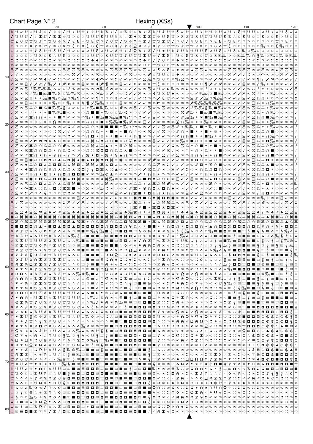 Hexing cross stitch pattern A unique design to modXstitch, expertly created by Sam.