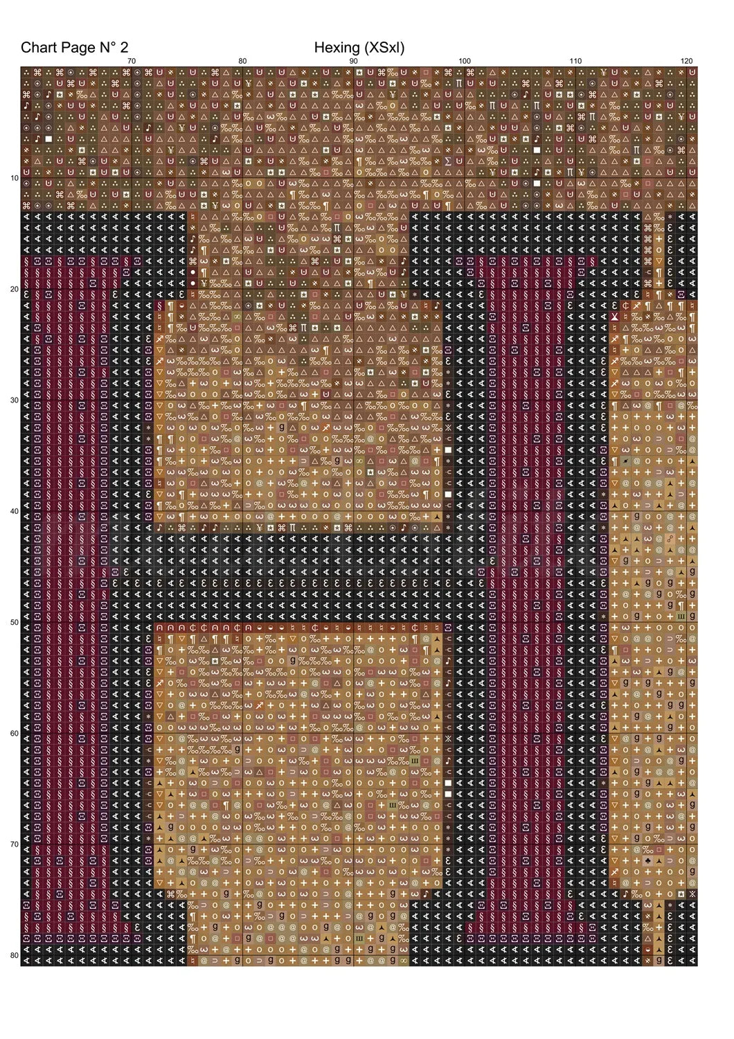 Hexing cross stitch pattern A unique design to modXstitch, expertly created by Sam.