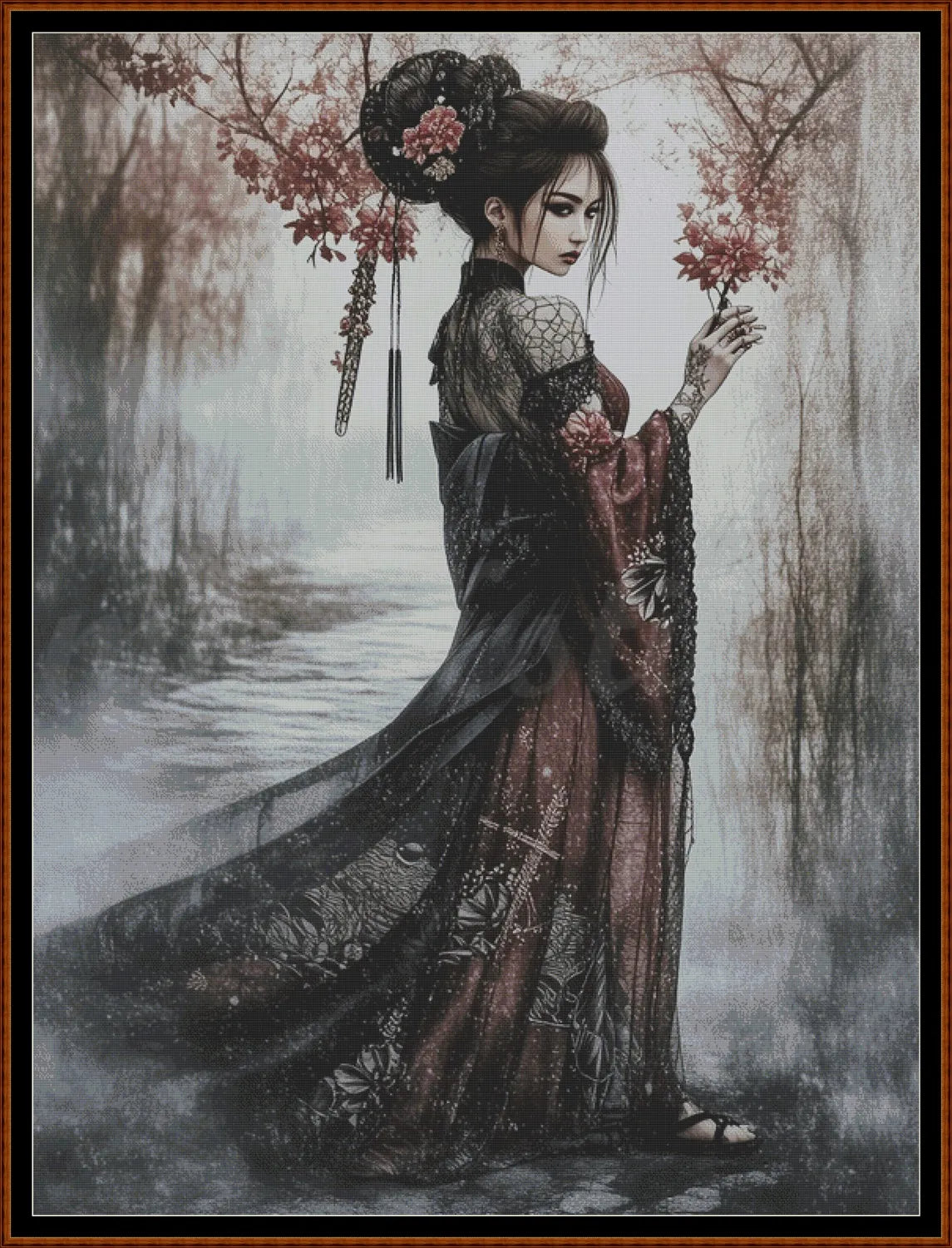 Sakura Promenade Cross Stitch Pattern PDF