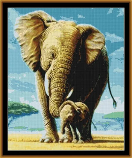 Elephant Mum & Pup