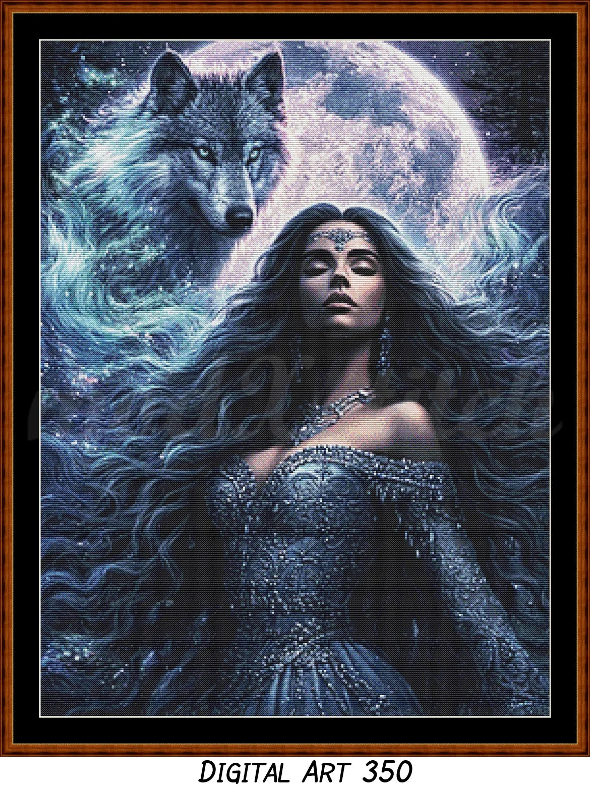 Spirit Guide - Wolf (Digital Art) Cross Stitch Pattern PDF Bundle