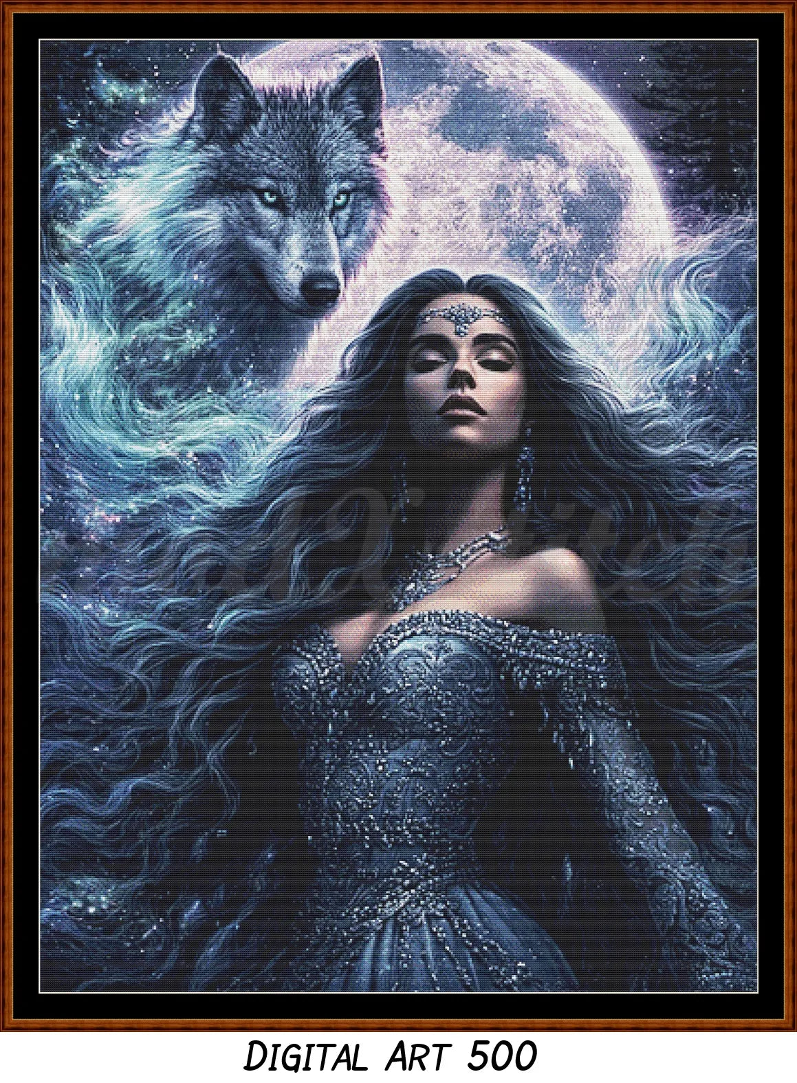 Spirit Guide - Wolf (Digital Art) Cross Stitch Pattern PDF Bundle