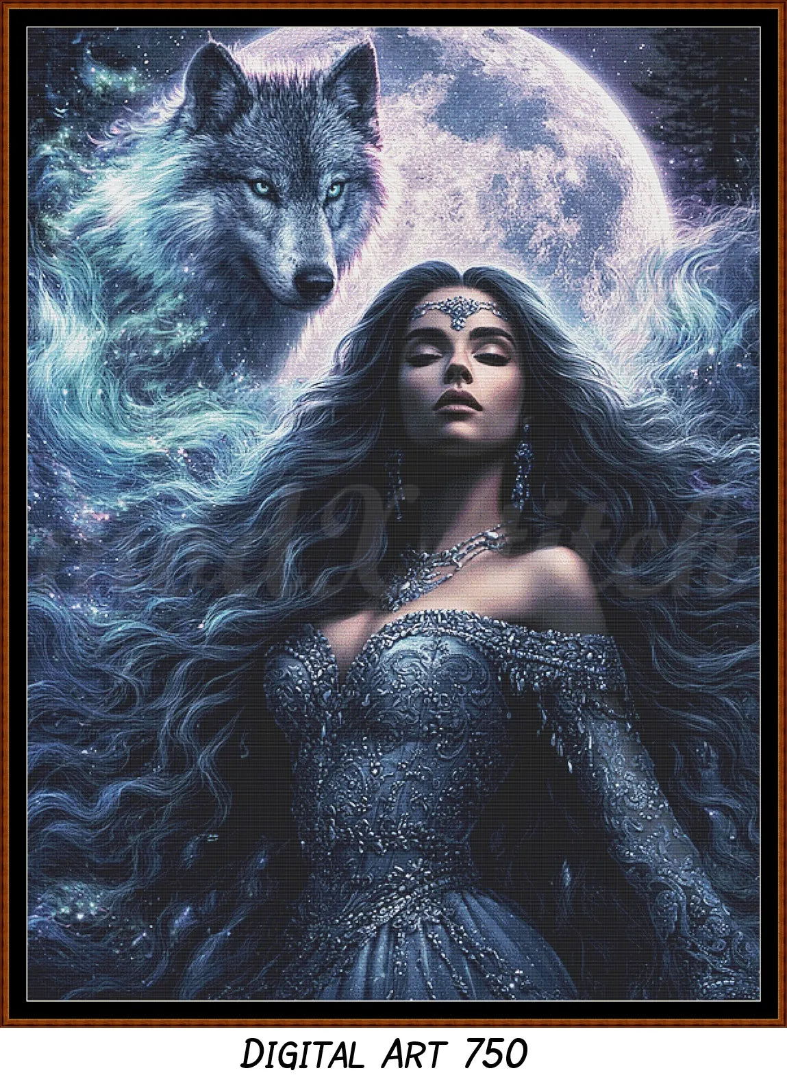 Spirit Guide - Wolf (Digital Art) Cross Stitch Pattern PDF Bundle