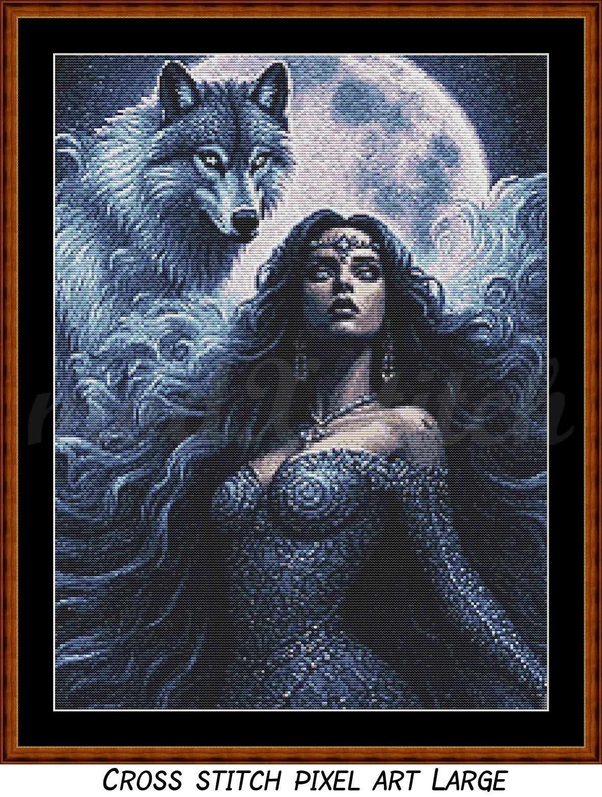 Spirit Guide - Wolf (Pixel Art) Cross Stitch Pattern PDF Bundle