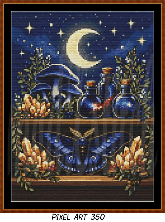 Witch's Shelf - Air (Pixel Art) Cross Stitch Pattern PDF Bundle