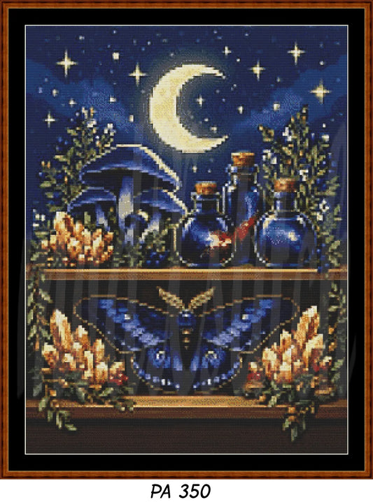 Witch's Shelf - Air Cross Stitch Pattern | Modern Illustrative Series (150/250/350 Size Bundle)