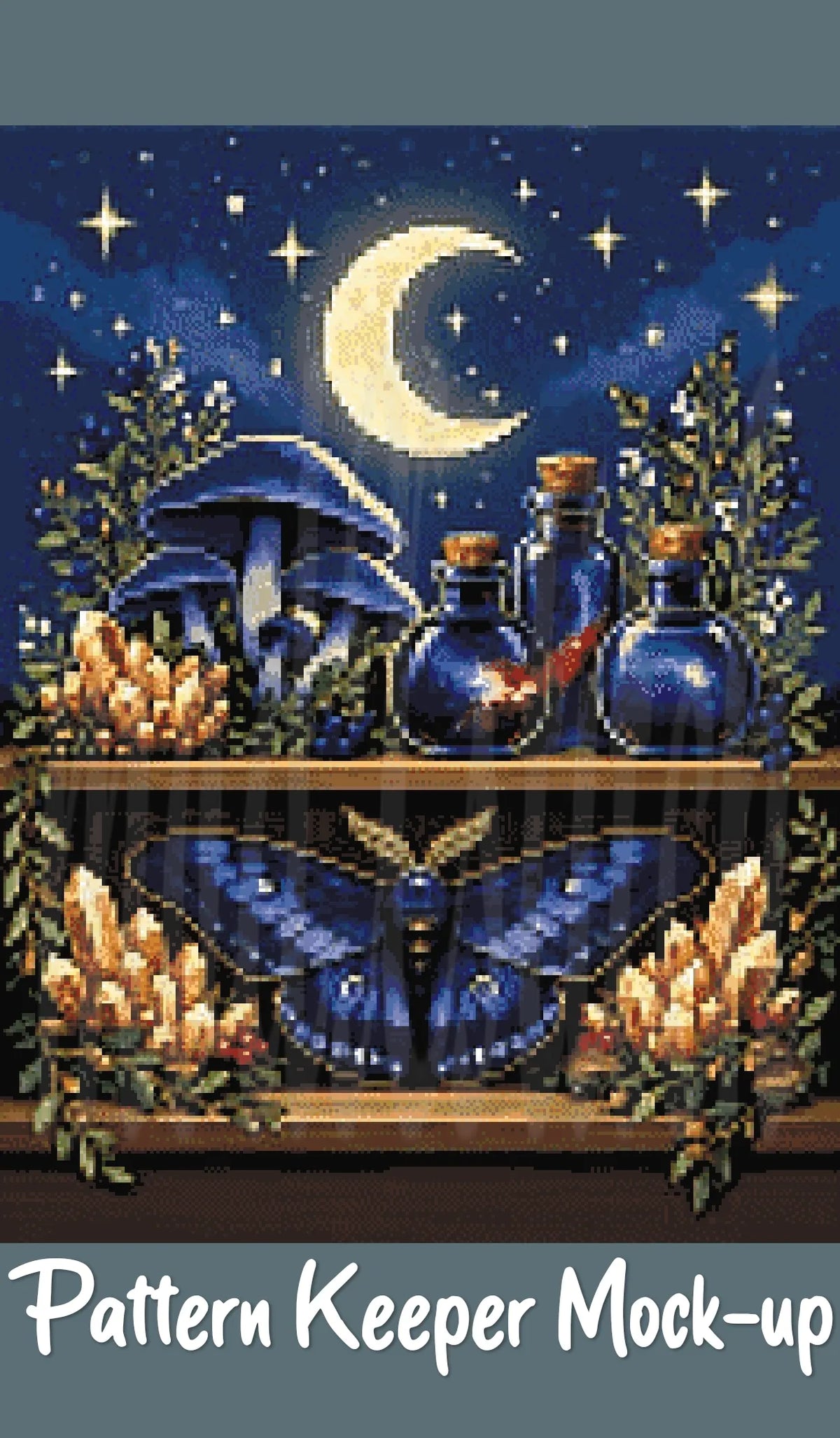 Witch's Shelf - Air Cross Stitch Pattern | Modern Illustrative Series (150/250/350 Size Bundle)