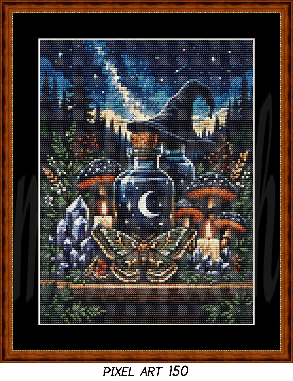 Witch's Shelf - Earth (Pixel Art) Cross Stitch Pattern PDF Bundle