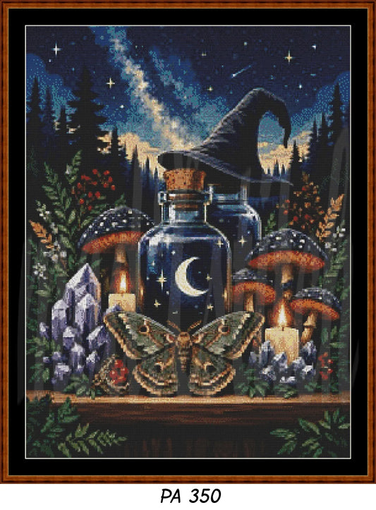 Witch's Shelf - Earth Cross Stitch Pattern | Modern Illustrative Series (150/250/350 Size Bundle)