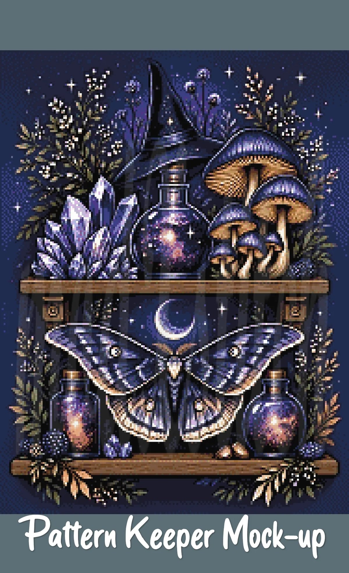 Witch's Shelf - Spirit Cross Stitch Pattern | Modern Illustrative Series (150/250/350 Size Bundle)