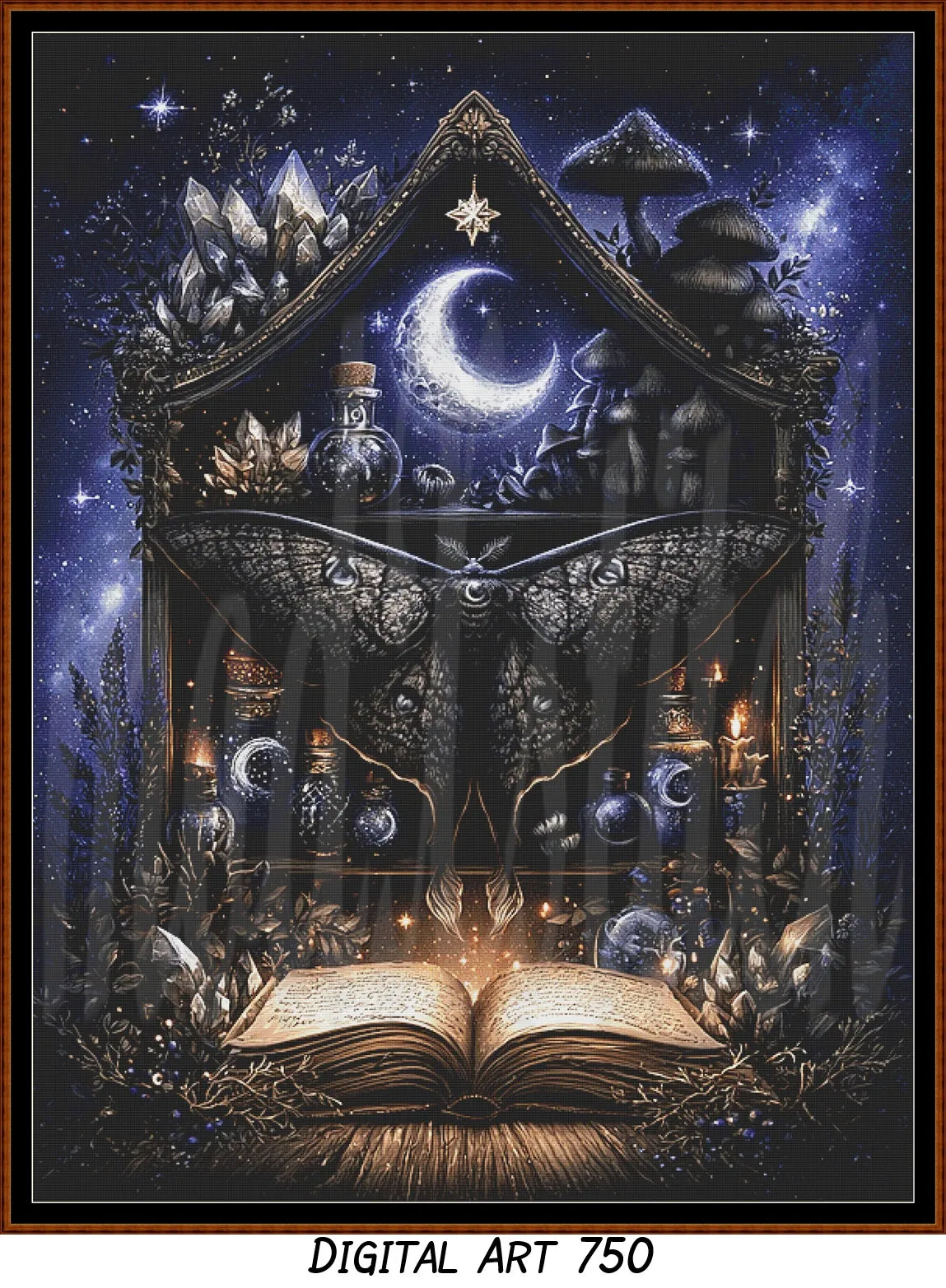Witch's Shelf - Water (Digital Art) Cross Stitch Pattern PDF Bundle