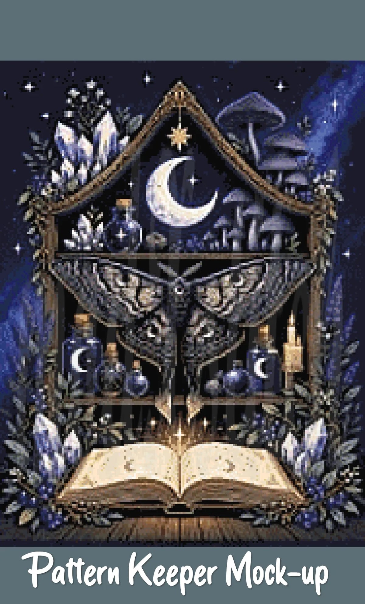 Witch's Shelf - Water Cross Stitch Pattern | Modern Illustrative Series (150/250/350 Size Bundle)