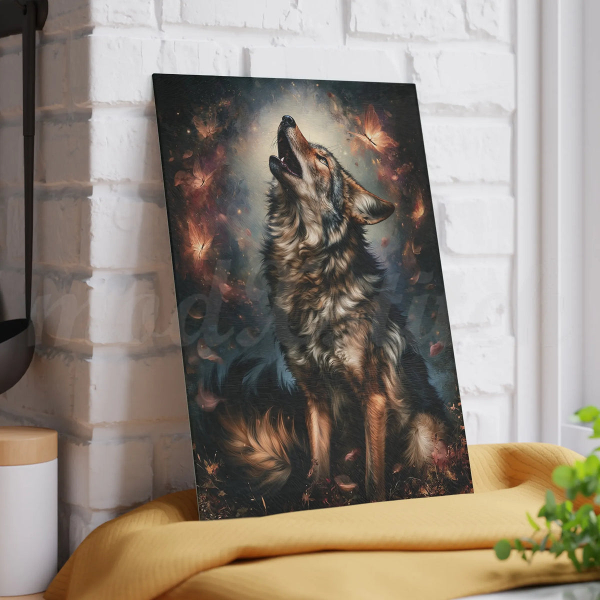 Wolf of Autumn - Tempered Glass Cutting Board