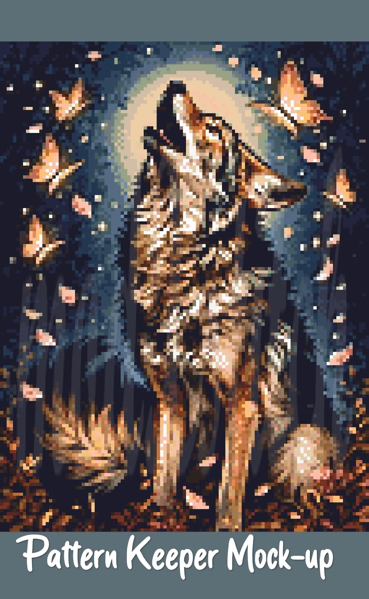 Wolf of Autumn Cross Stitch Pattern | Modern Illustrative Series (150/250/350 Size Bundle)