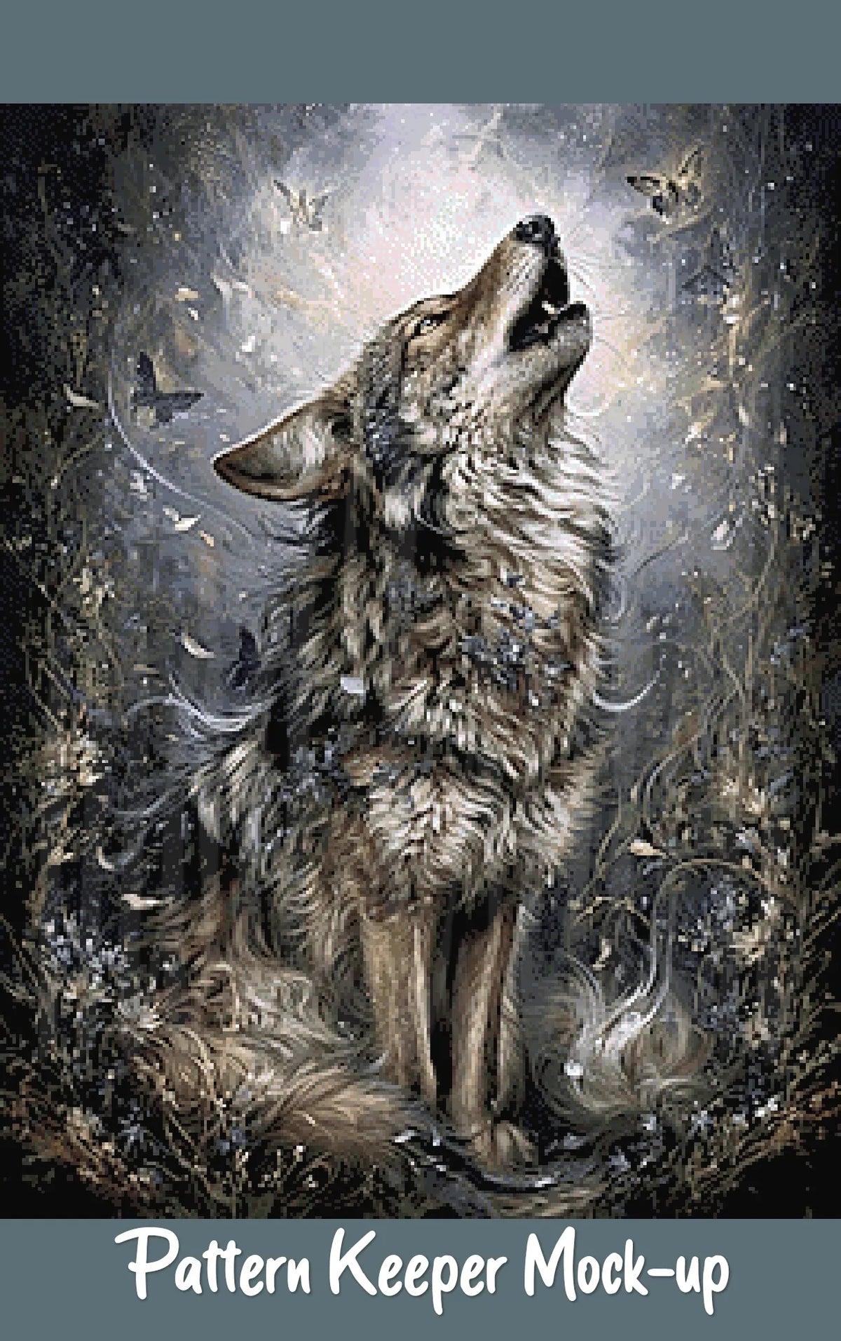Wolf of Spring Cross Stitch Pattern | Full Coverage Fine Art Chart PDF Bundle