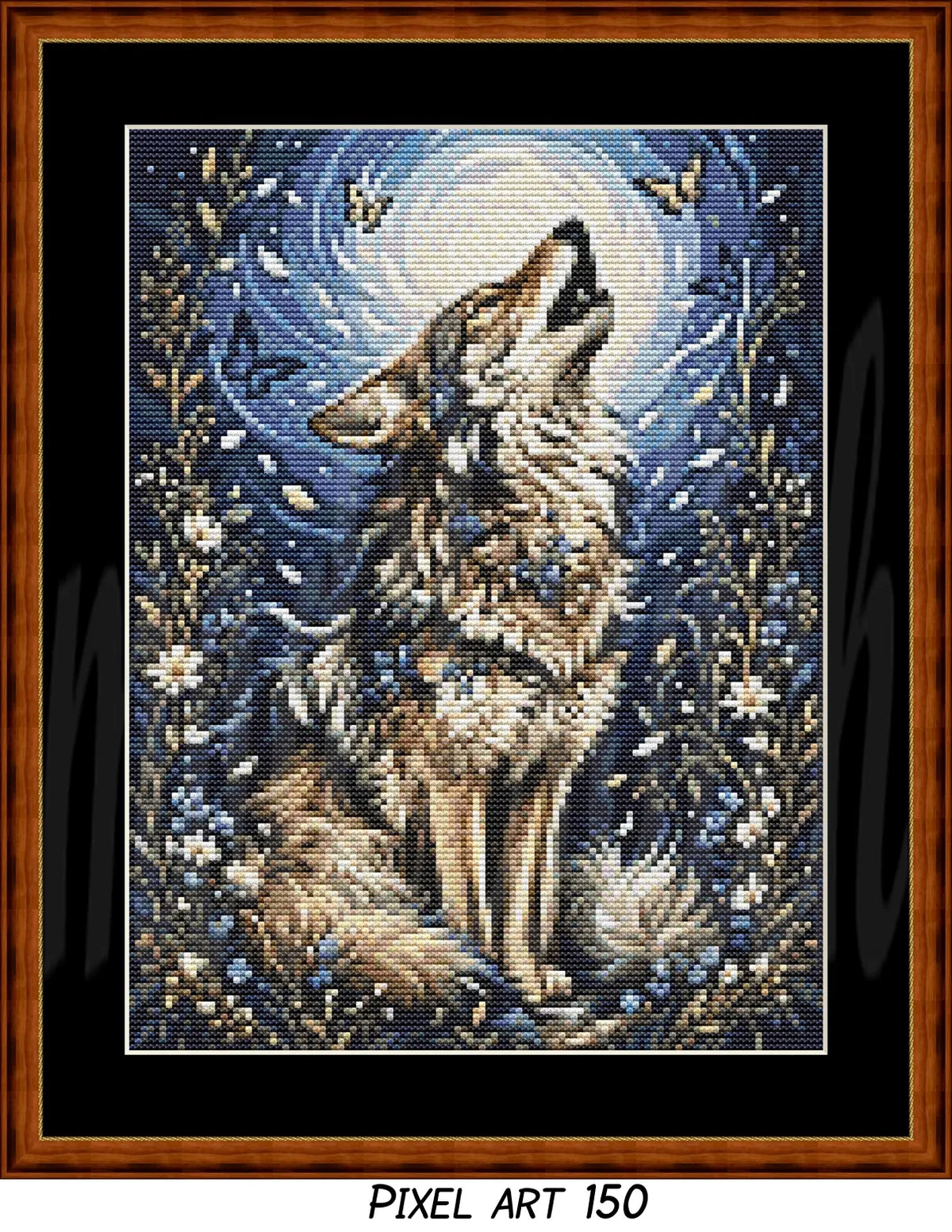 Wolf of Spring Cross Stitch Pattern | Modern Illustrative Series (150/250/350 Size Bundle)