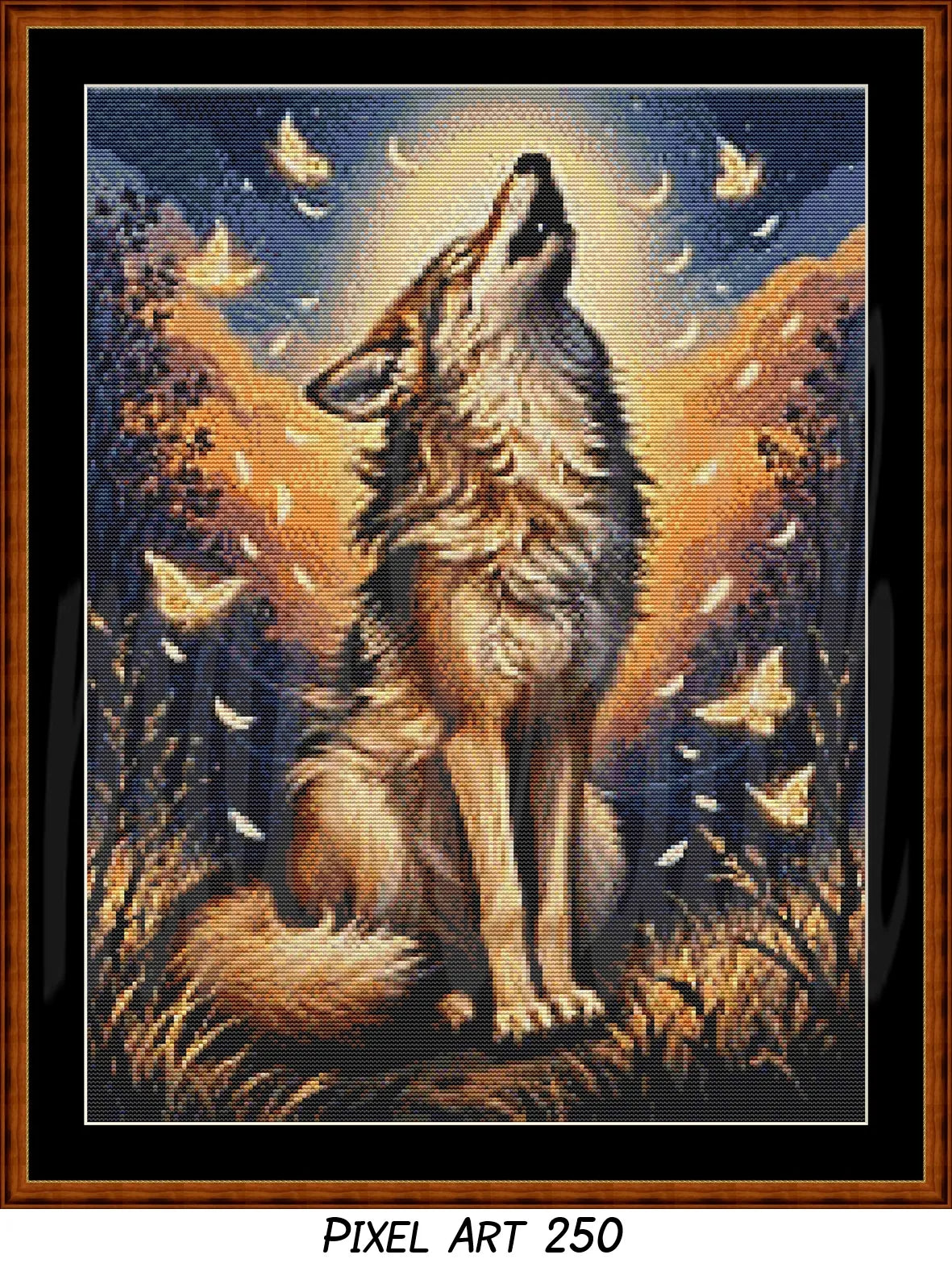 Wolf of Summer Cross Stitch Pattern | Modern Illustrative Series (150/250/350 Size Bundle)