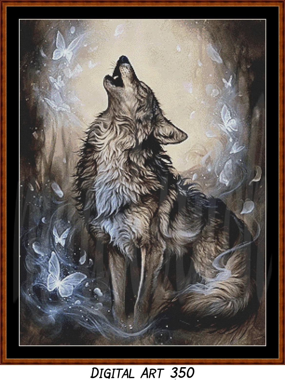 Wolf of Winter Cross Stitch Pattern | Full Coverage Fine Art Chart PDF Bundle