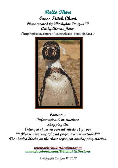 Hello There penguin patterns created from a photo by Alexa (Alexas_Fotos) under CC0 license