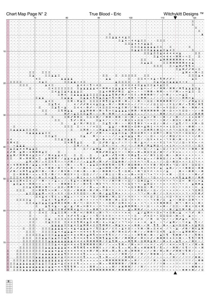 True Blood - Eric, the vampire, cross stitch patterns are expertly created by Sam under CC0 license