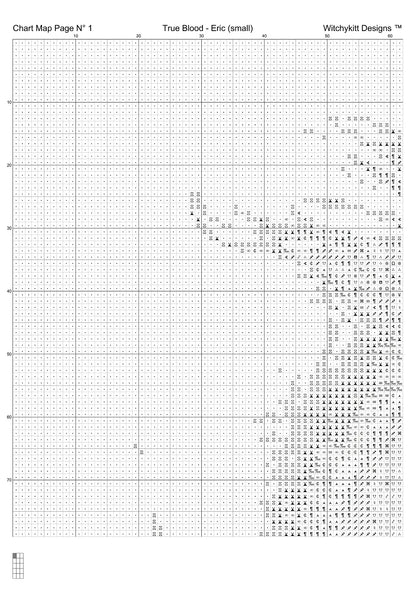 True Blood - Eric, the vampire, cross stitch patterns are expertly created by Sam under CC0 license
