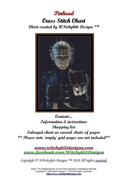 Pinhead cenobite patterns created  by Witchykitt