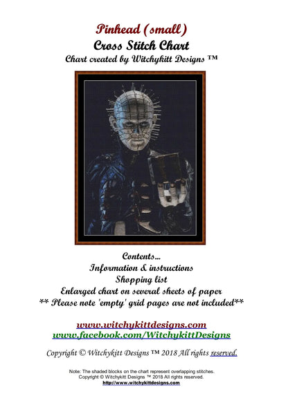 Pinhead cenobite patterns created  by Witchykitt