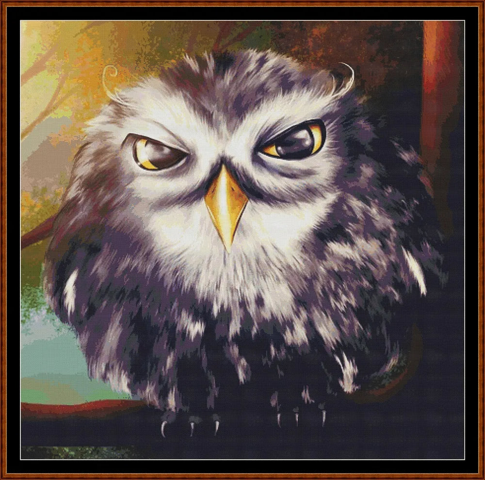 Sunrise Warmth owl bird patterns created from art by Larisa Koshkina under CC0 license