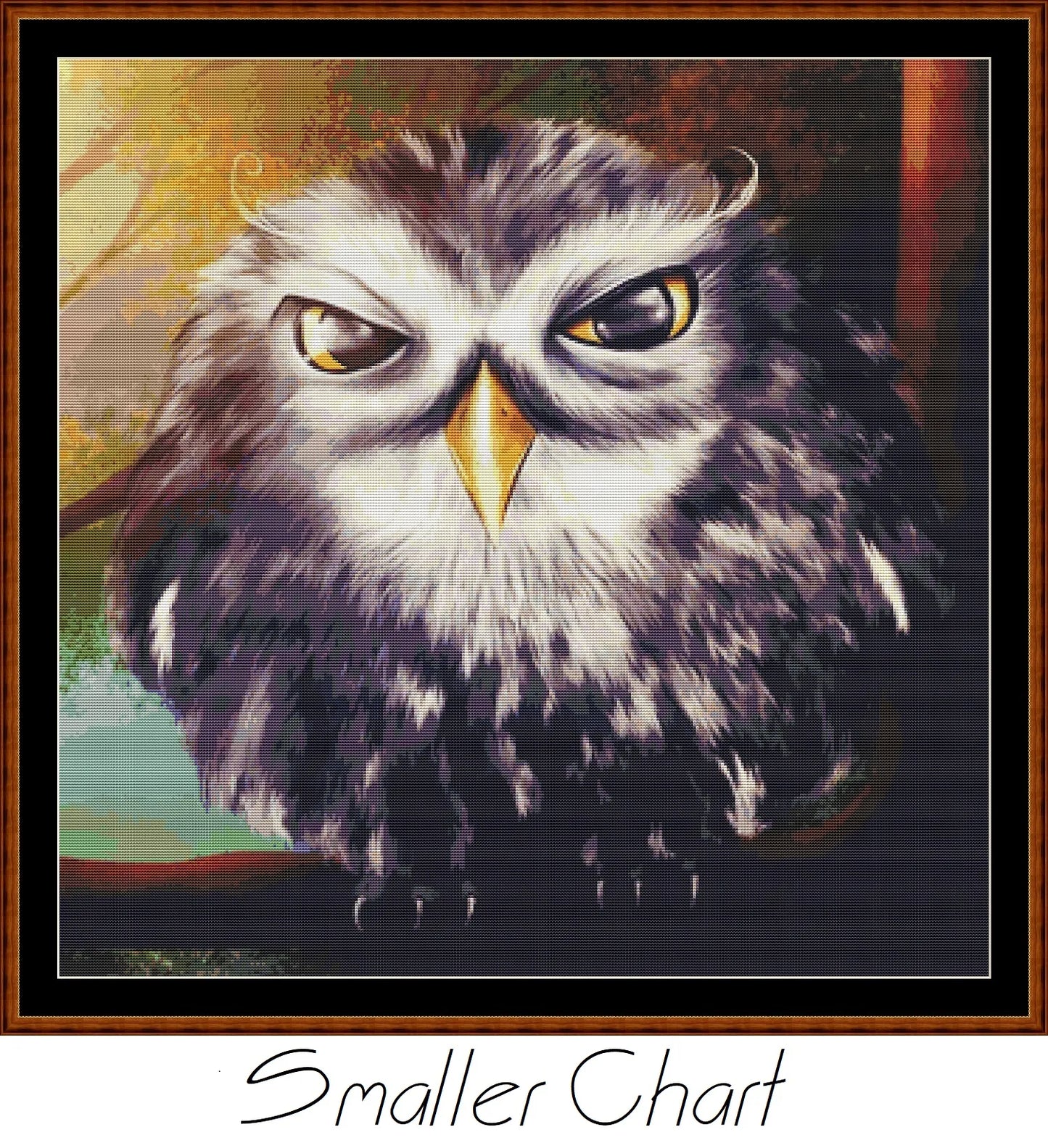 Sunrise Warmth owl bird patterns created from art by Larisa Koshkina under CC0 license