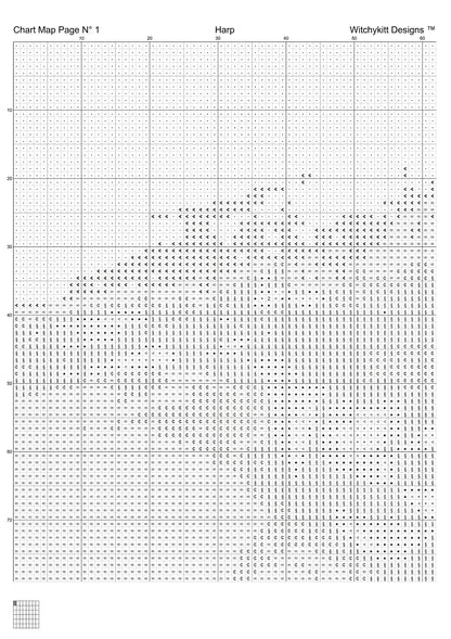 Harp fantasy music patterns created from art by Stefan Keller (kellepics) under CC0 license