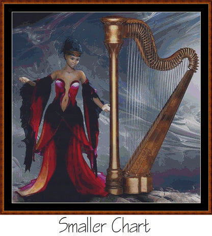 Harp fantasy music patterns created from art by Stefan Keller (kellepics) under CC0 license