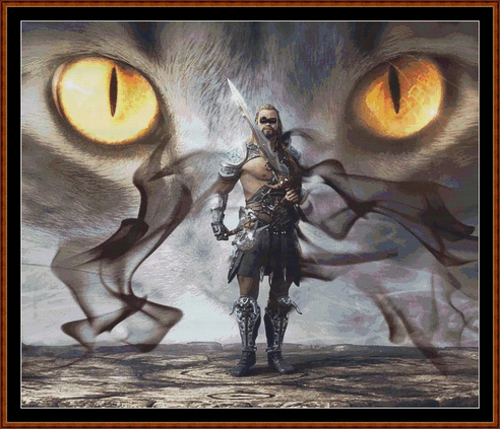 Guardian Of The Fight fantasy patterns created from art by Stefan Keller (kellepics) under CC0 license