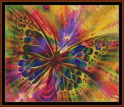Patterned Butterfly cross stitch patterns are expertly created from art by Gerd AltMann under CC0 license
