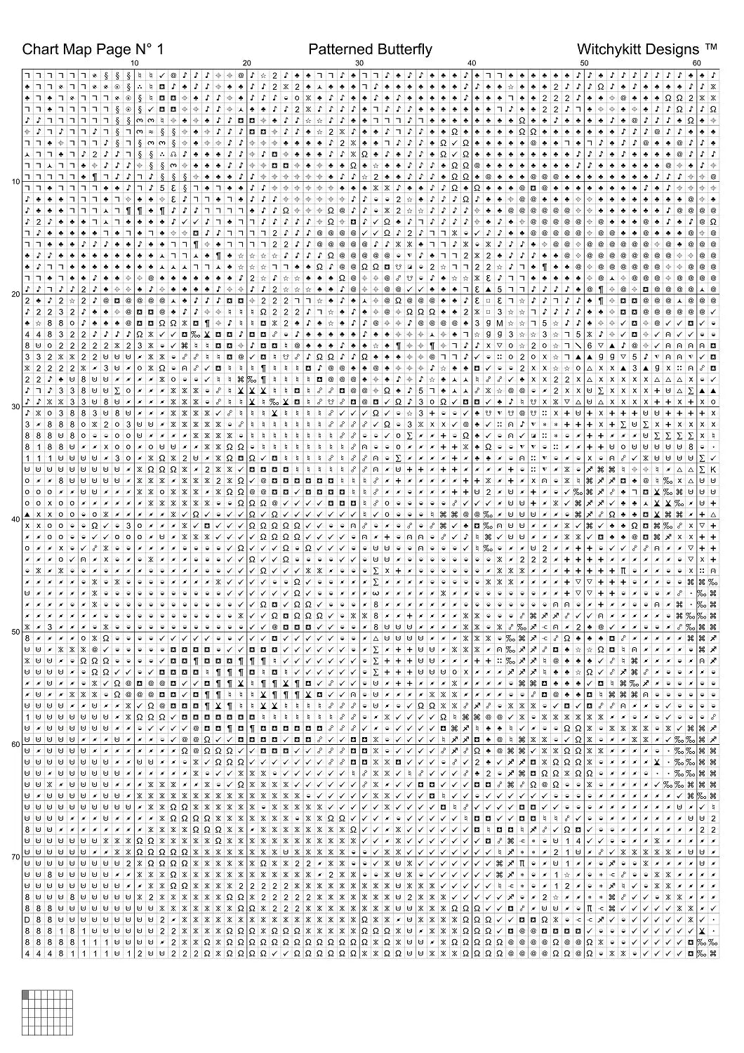 Patterned Butterfly cross stitch patterns are expertly created from art by Gerd AltMann under CC0 license