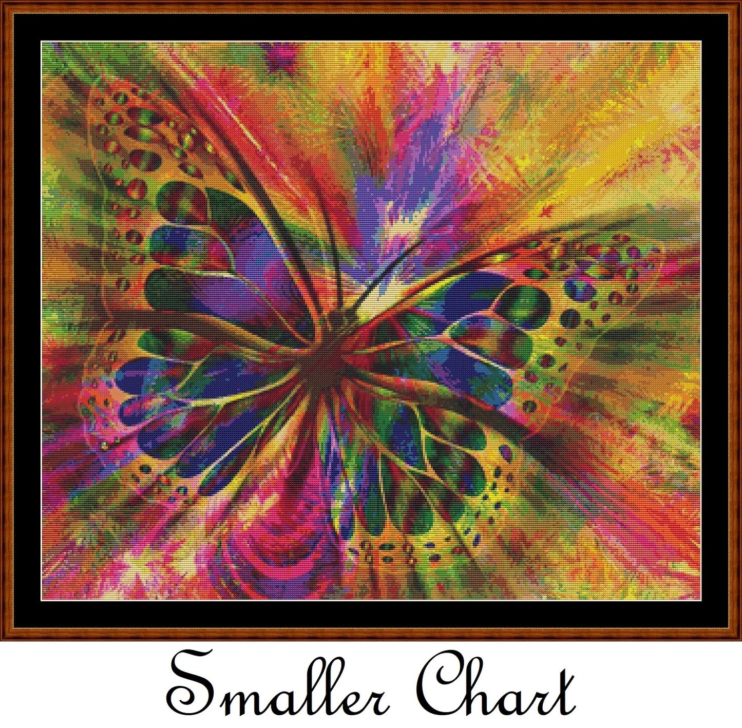 Patterned Butterfly cross stitch patterns are expertly created from art by Gerd AltMann under CC0 license