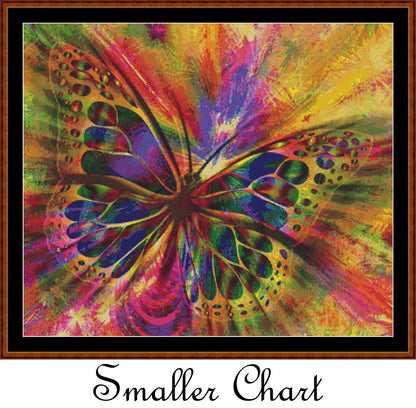 Patterned Butterfly cross stitch patterns are expertly created from art by Gerd AltMann under CC0 license