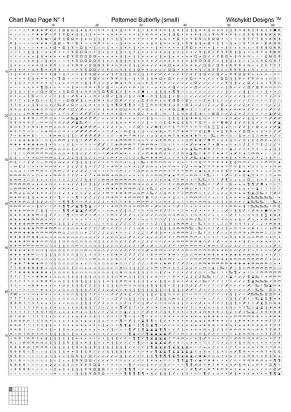 Patterned Butterfly cross stitch patterns are expertly created from art by Gerd AltMann under CC0 license