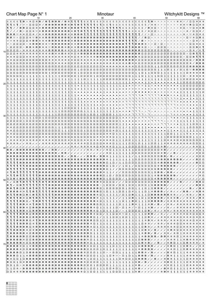 Minotaur cross stitch patterns are expertly created from art by Stefan Keller (Kellepics) under CC0 license