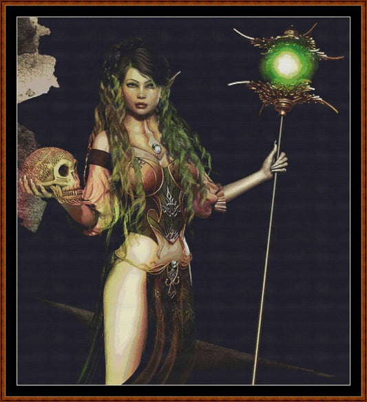 Elf Queen fantasy patterns created from art by Karen Nadine under CC0 license