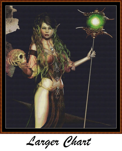 Elf Queen fantasy patterns created from art by Karen Nadine under CC0 license
