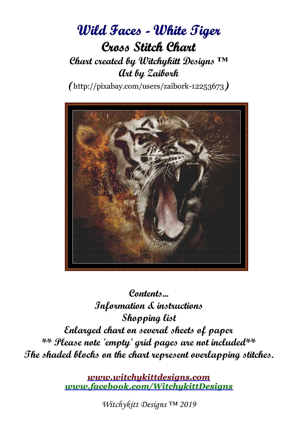Wild Faces - White Tiger  