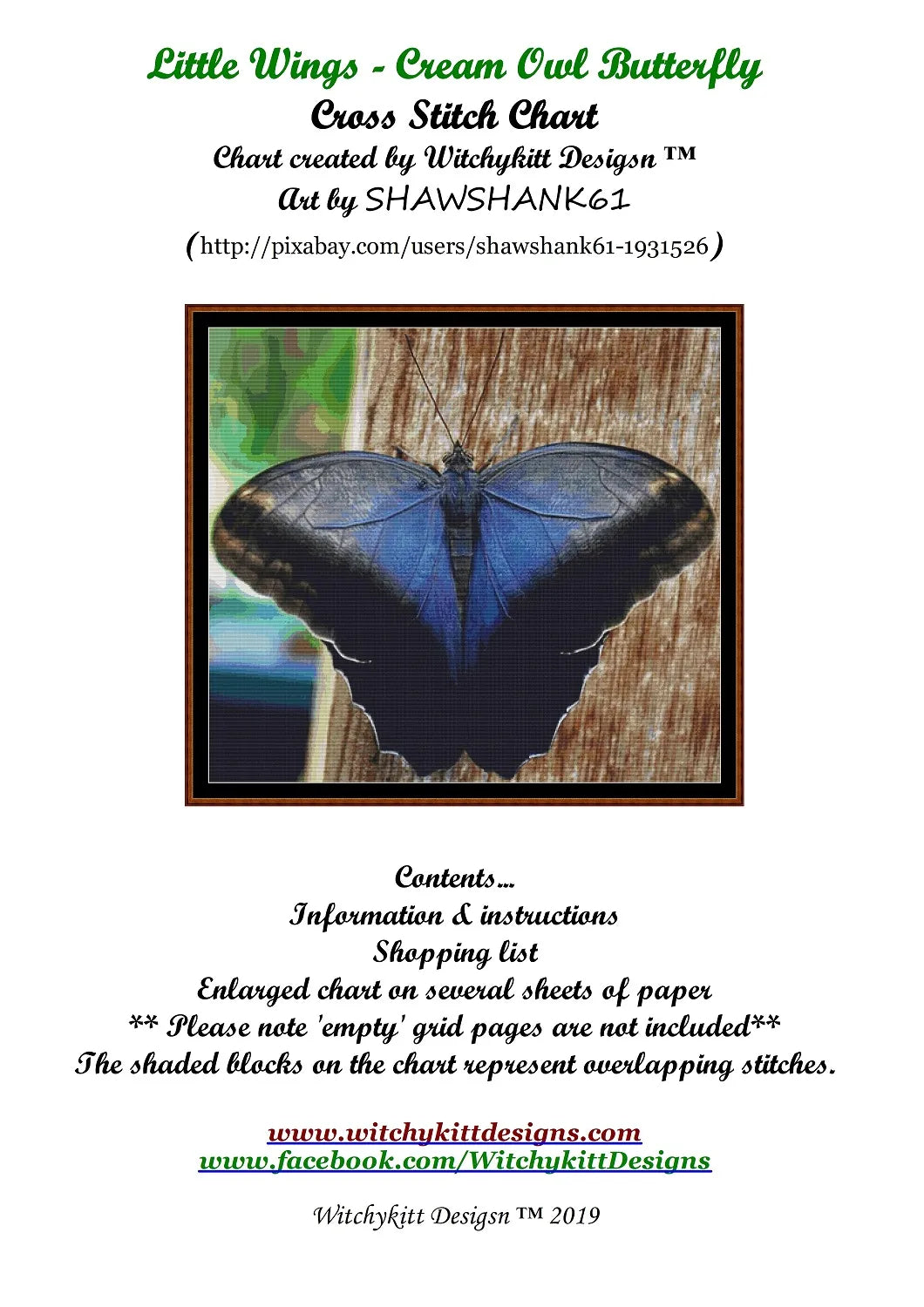Little Wings - Cream Owl Butterfly  