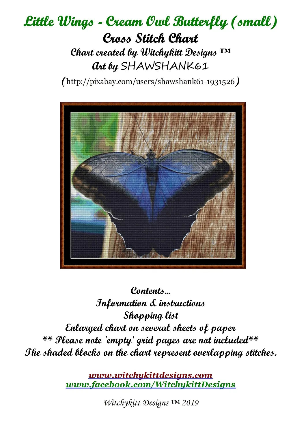 Little Wings - Cream Owl Butterfly  