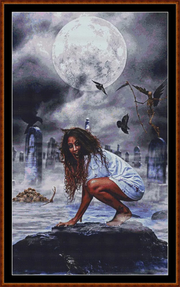 Escaping Death fantasy patterns created from art by Harald Dona under CC0 license