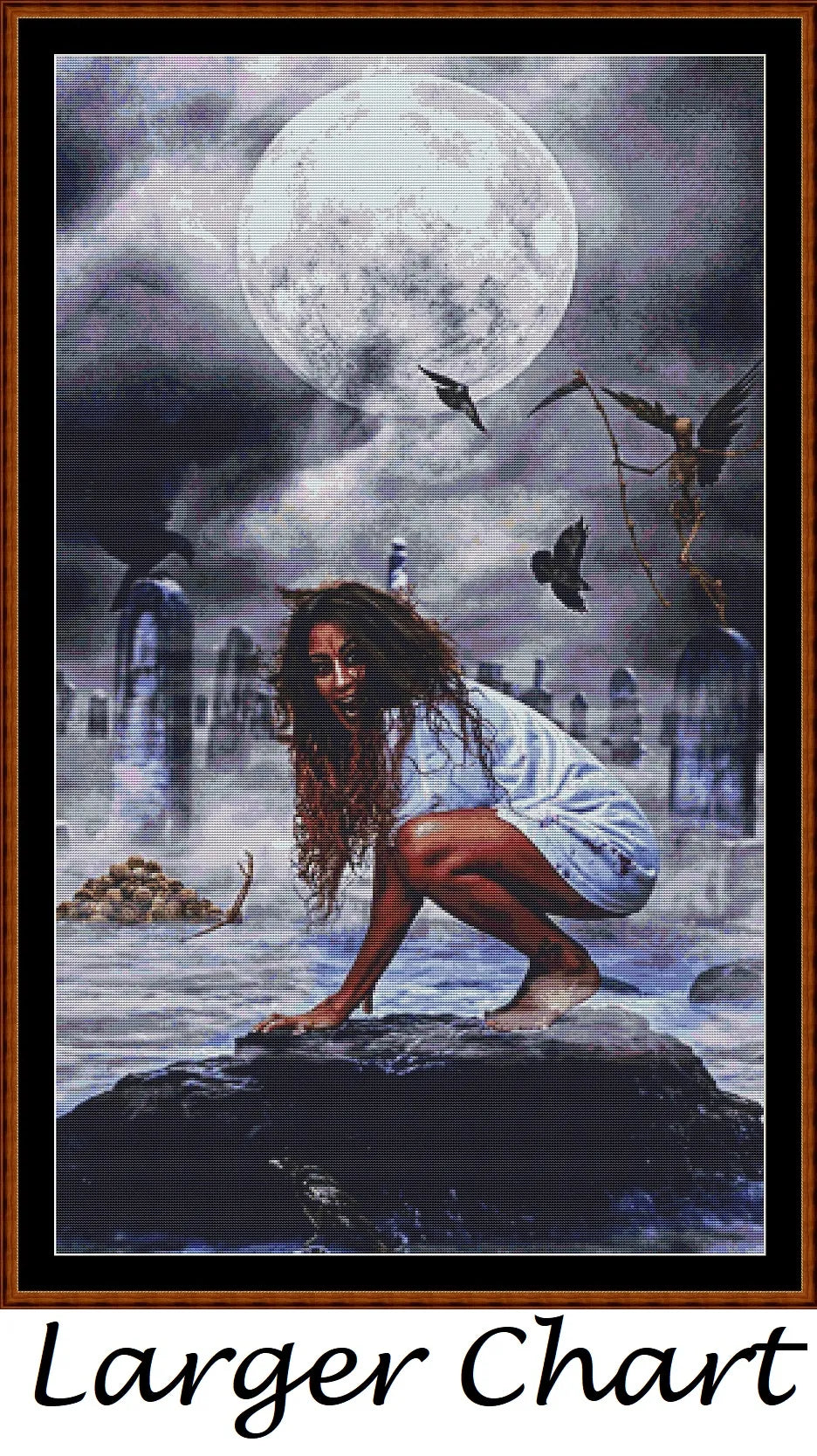 Escaping Death fantasy patterns created from art by Harald Dona under CC0 license