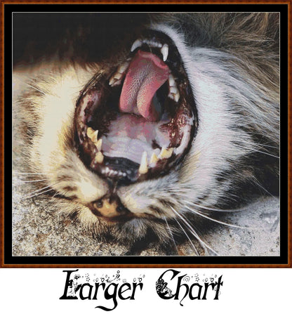 Fierce Kitty cross stitch patterns are expertly created from art by Andreas Glöckner (onkelglocke) under CC0 license
